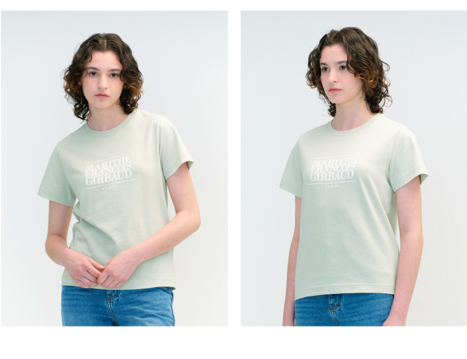 MARITHE - W CLASSIC TEE - LIGHT GREEN