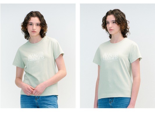 MARITHE - W CLASSIC TEE - LIGHT GREEN