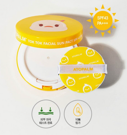 ATOPALM Tok Tok Facial Sun Pact SPF43 PA+++