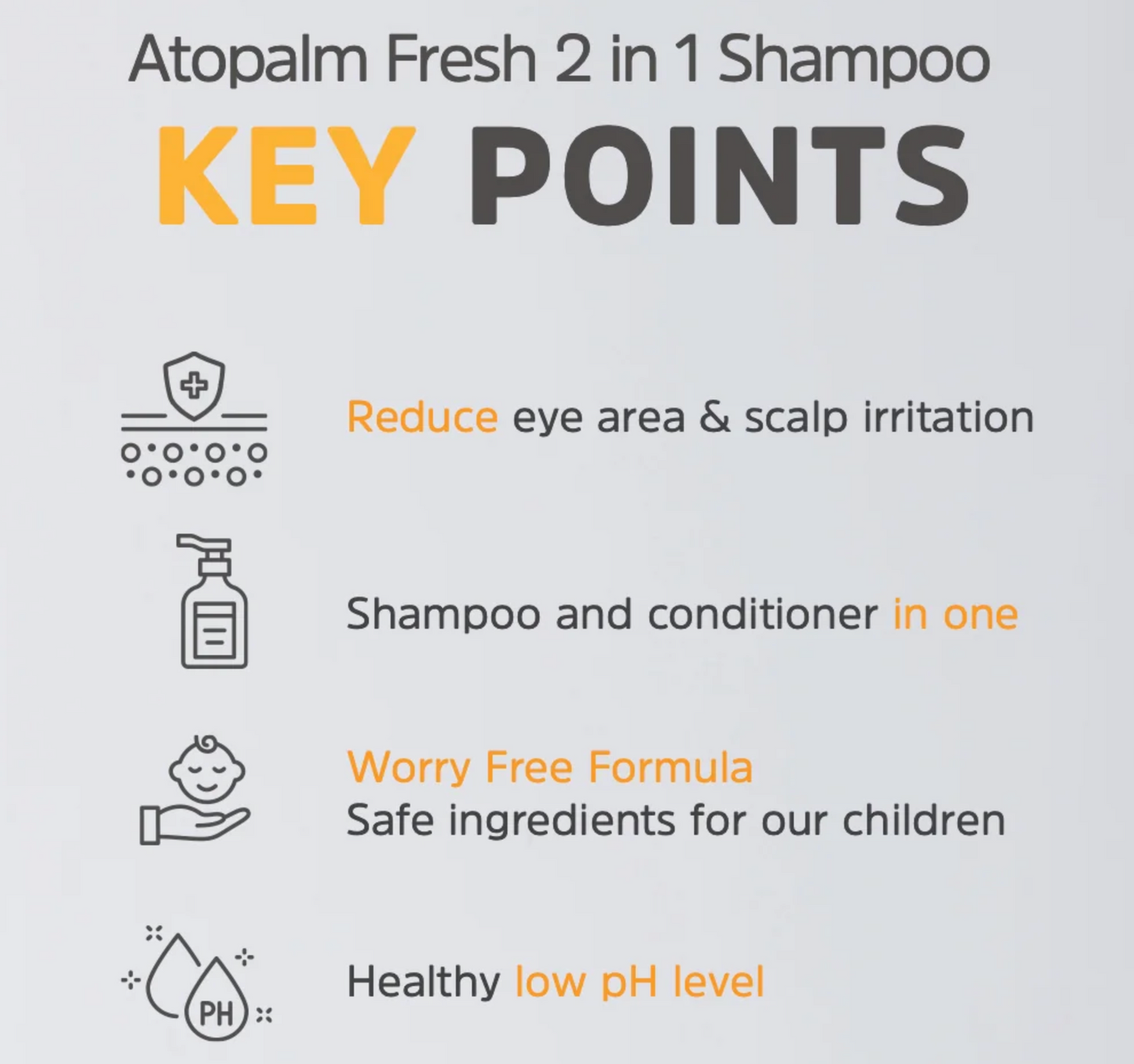 ATOPALM Kids Fresh 2 in 1 Shampoo 460ml