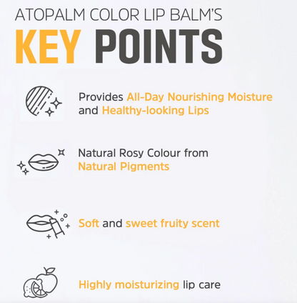 ATOPALM Colour Lip Balm Red 2x3.3g (Set of 2)