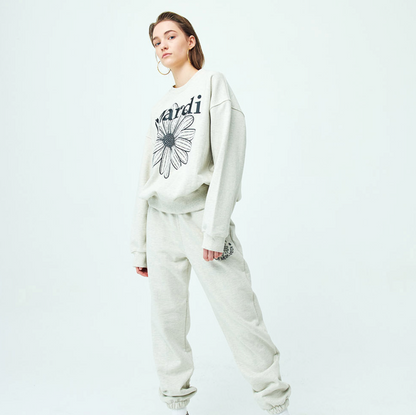 MARDI MERCREDI - SWEATSHIRT FLOWERMARDI - IVORY BLACK