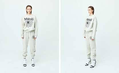 MARDI MERCREDI - SWEATSHIRT FLOWERMARDI - IVORY BLACK