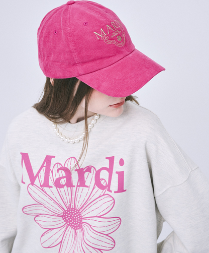 MARDI MERCREDI - SWEATSHIRT FLOWERMARDI - OATMEAL PINK