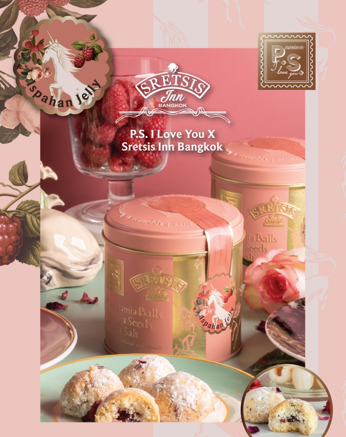 (WINTER EDITION) PS i love you Cookies - ISPAHAN JELLY (Macadamia, Sea Salt & Chia Seed) [LIMITED TO 20QTY]