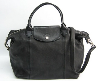 Longchamp Le Pliage Cuir Leather Series (Short Handle) - Lamb Skin