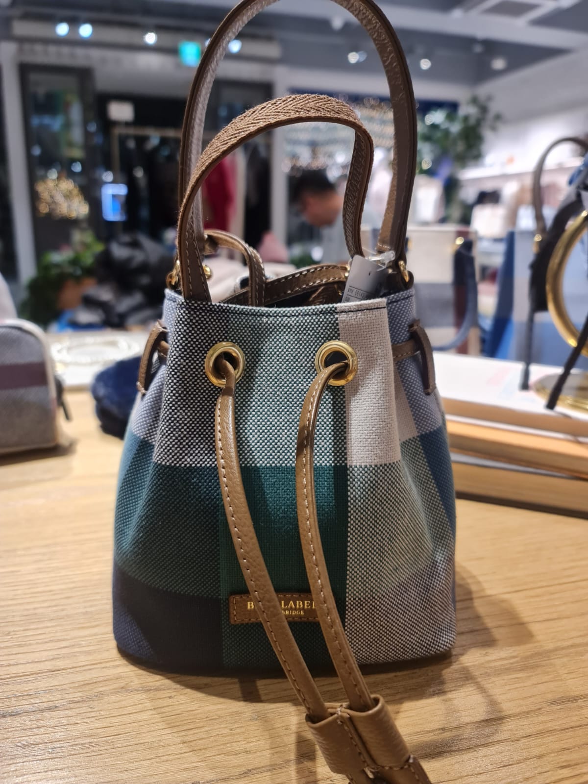 Burberry Blue Label Mini Bucket Green