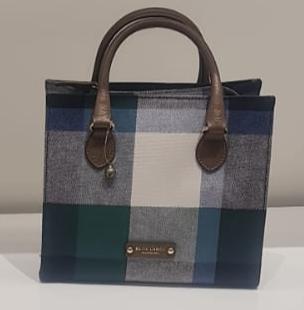 Burberry Blue Label Hand Bag Square Green (PU Leather)