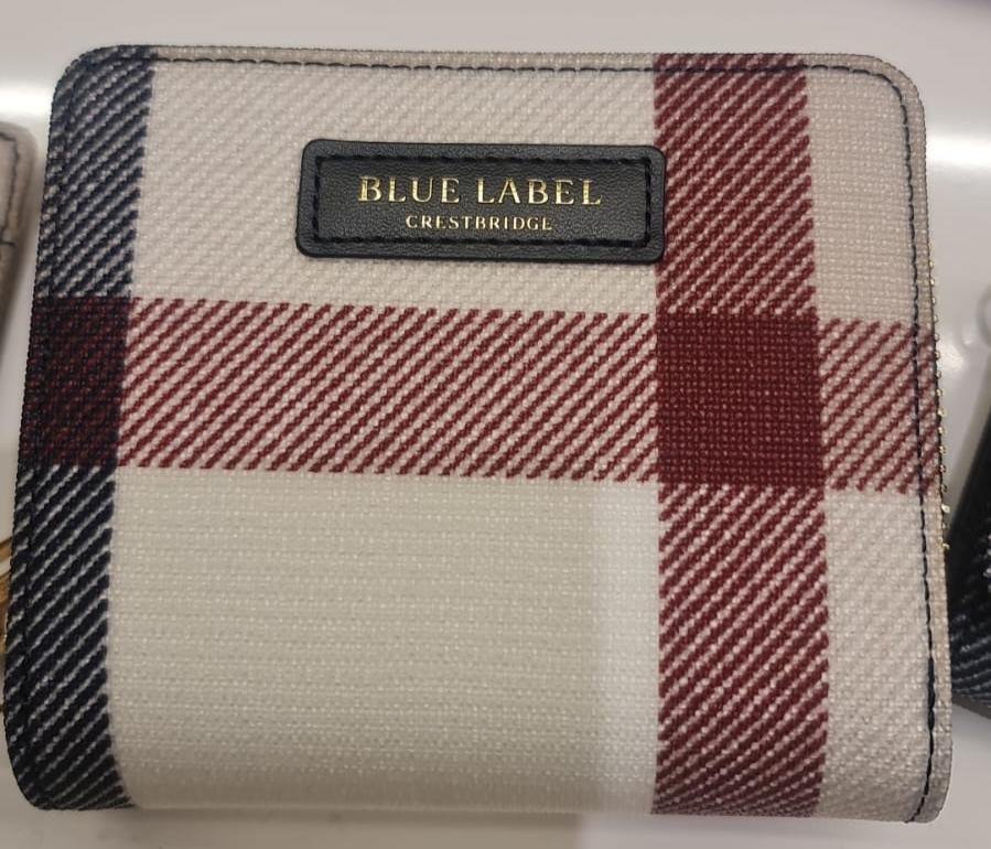 Burberry Blue Label Short Wallet Fine Red