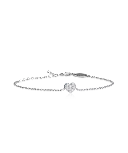 High Quality Stainless (316L) Brilliance Heart Bracelet 14-19cm