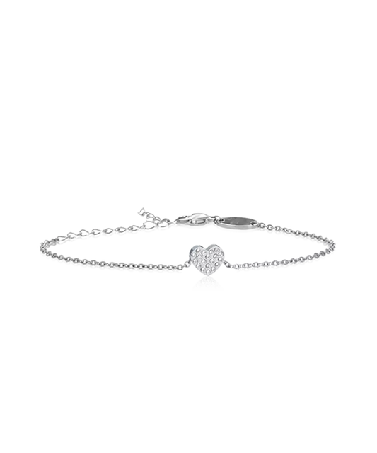 High Quality Stainless (316L) Brilliance Heart Bracelet 14-19cm