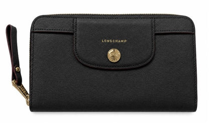 Longchamp Le Pliage Cuir Zip Around Wristlet Wallet