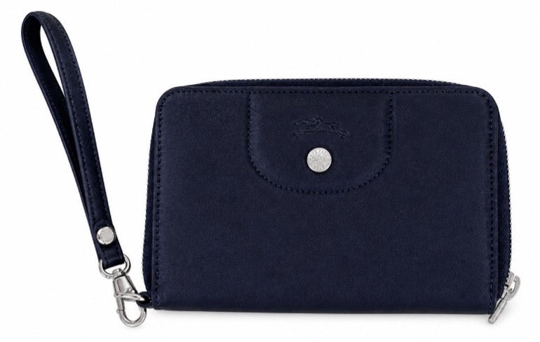 Longchamp Le Pliage Cuir Compact Zip Wristlet Wallet