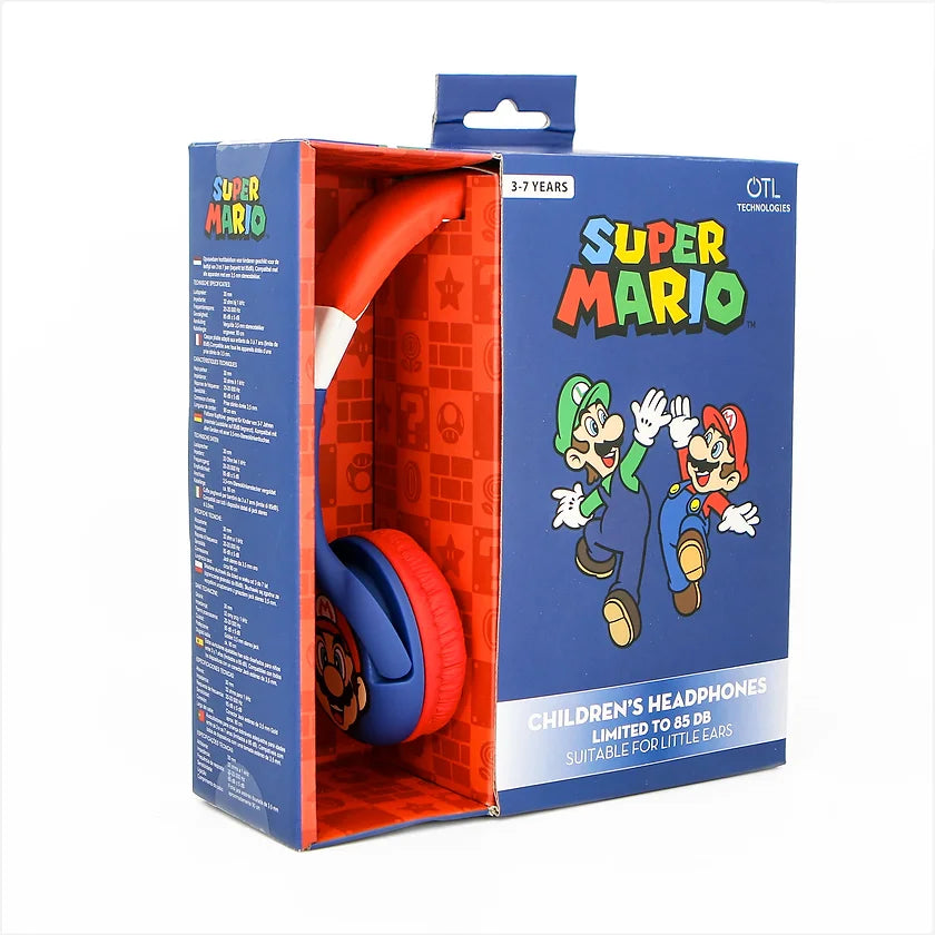 QTL Super Mario Blue Kids Headphones