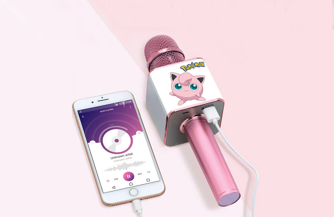 QTL Pokémon Jigglypuff Karaoke microphone with speaker