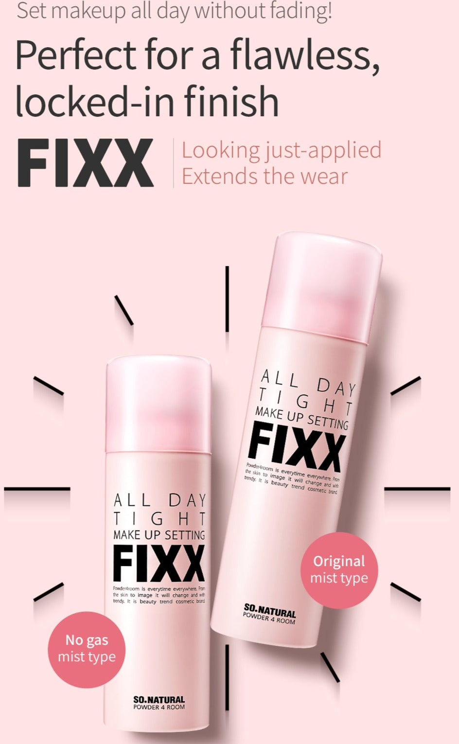 SoNatural ALL DAY TIGHT MAKE UP SETTING FIXX (2x120ml)