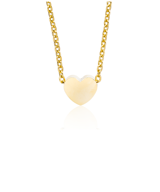 High Quality Stainless (316L) Heart Gold Necklace 40-45cm