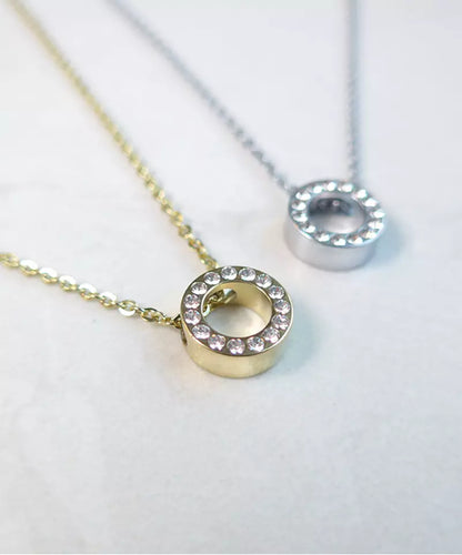 High Quality Stainless (316L) Brilliance Puck Hollow Gold Necklace 40-45cm