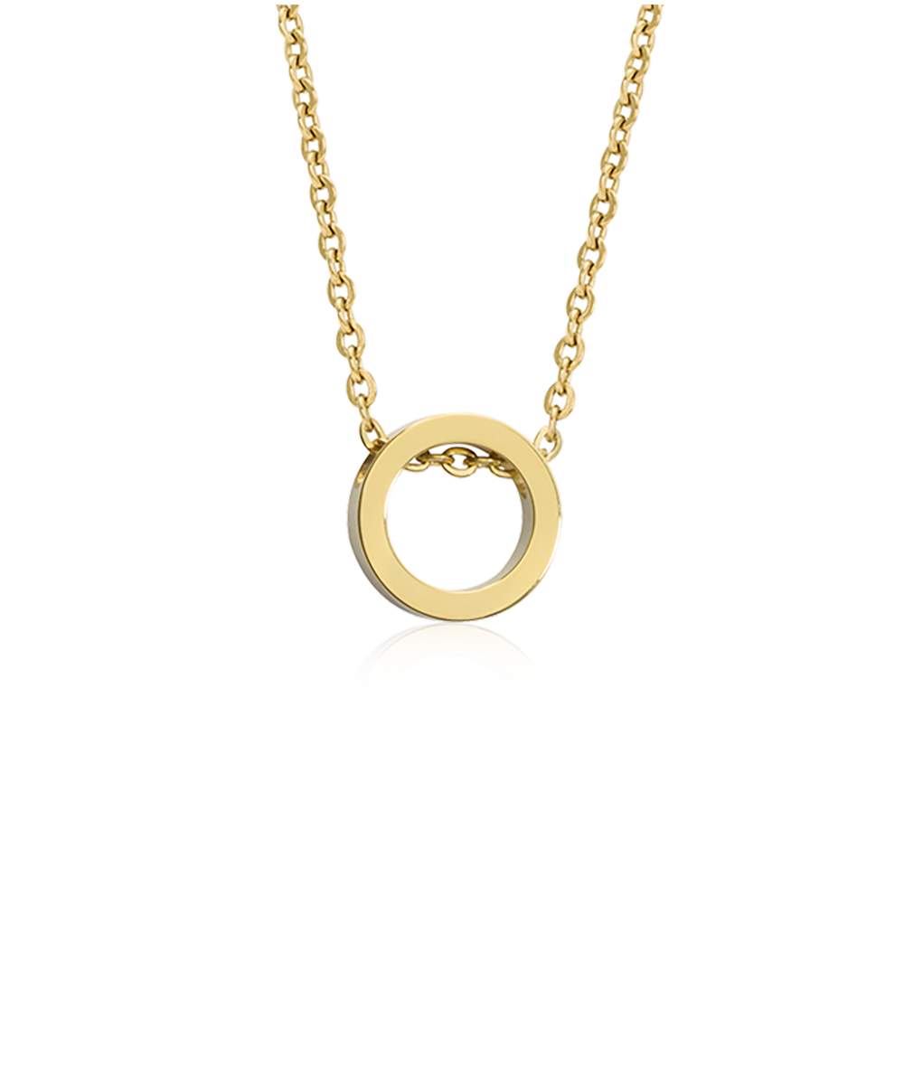 High Quality Stainless (316L) Puck Hollow Gold Necklace 40-45cm