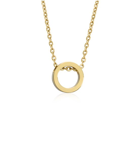 High Quality Stainless (316L) Puck Hollow Gold Necklace 40-45cm