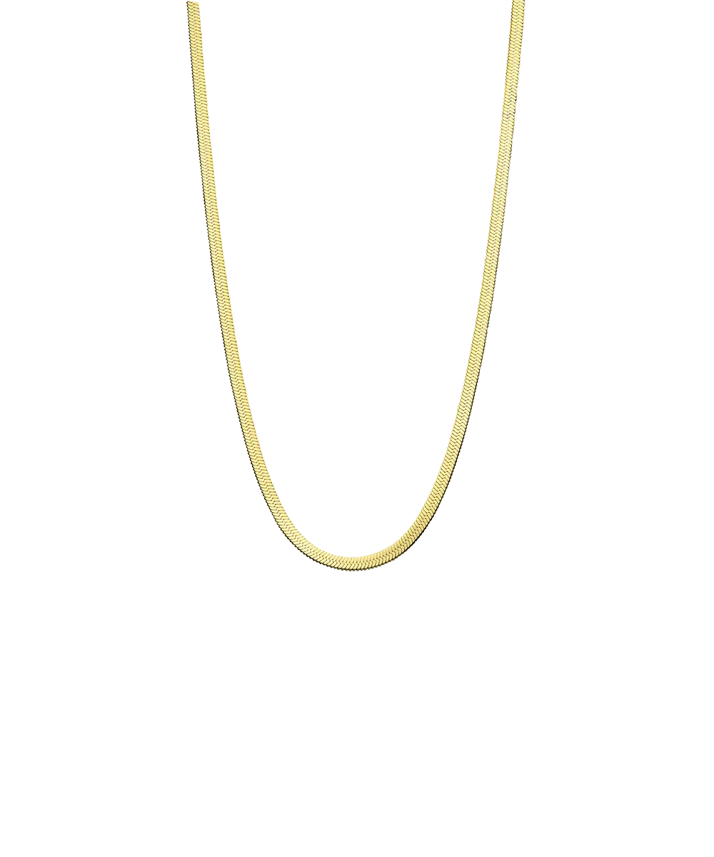 High Quality Stainless (316L) Plain Gold Necklace 40-46cm