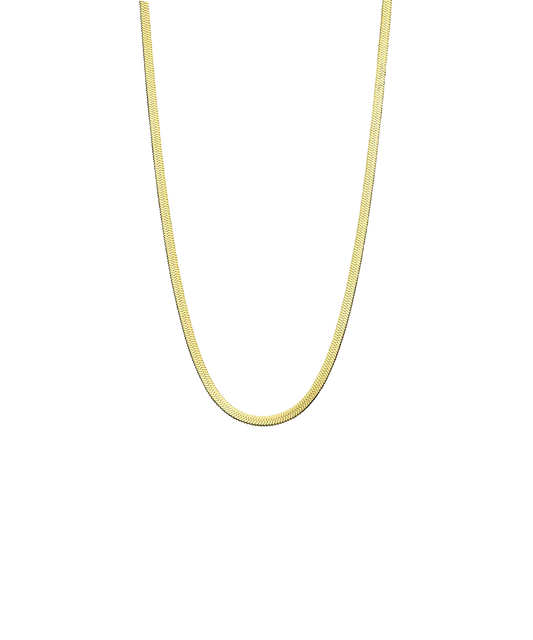 High Quality Stainless (316L) Plain Gold Necklace 40-46cm