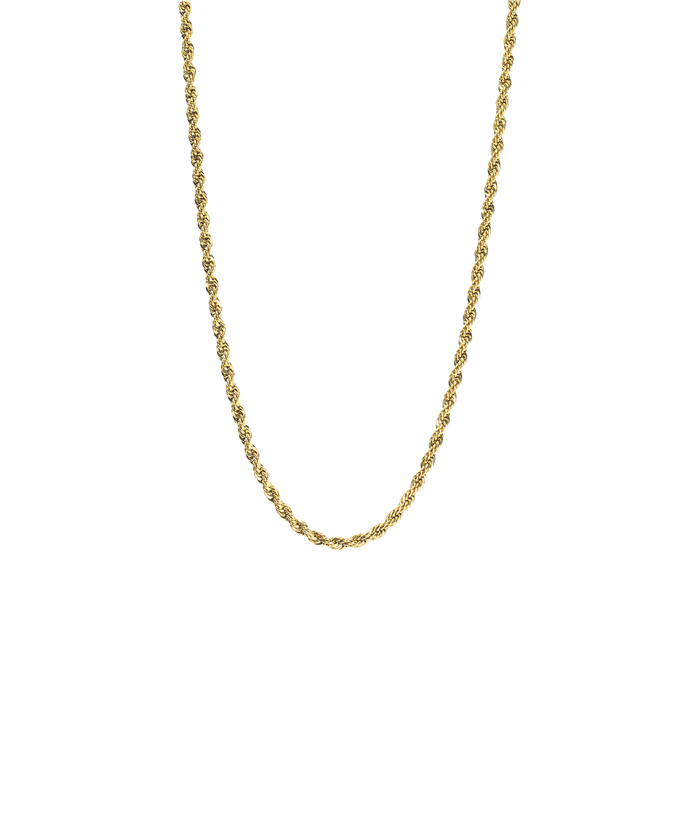 High Quality Stainless (316L) Twist Gold Necklace 40-46cm