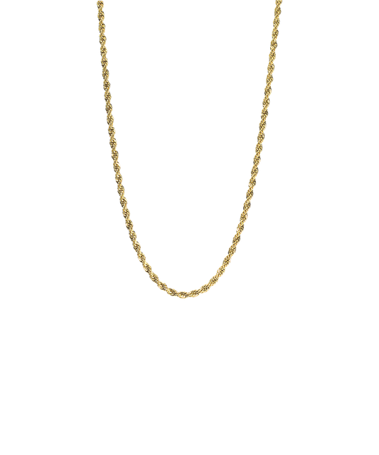 High Quality Stainless (316L) Twist Gold Necklace 40-46cm