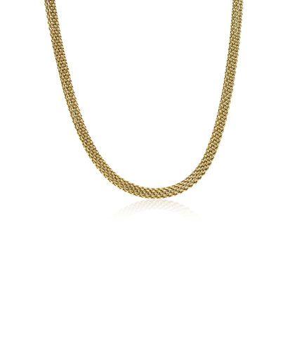 High Quality Stainless (316L) Round Mesh Gold Necklace 40-46cm