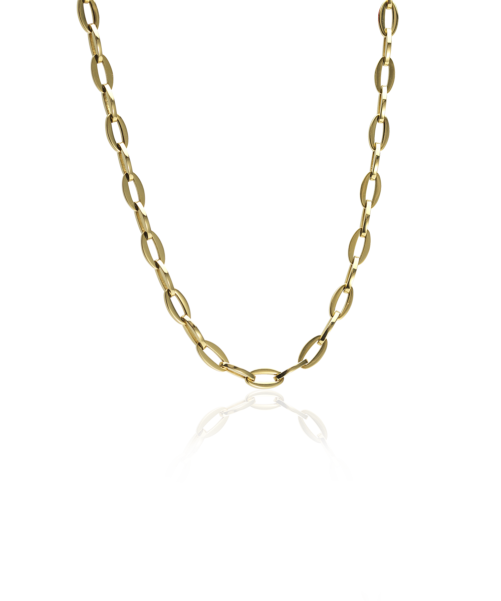 High Quality Stainless (316L) Grand Link Gold Necklace 46cm