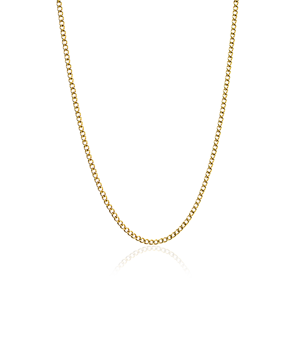 High Quality Stainless (316L)Tiny Curb Link Gold Necklace 48-52cm