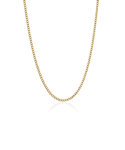 High Quality Stainless (316L)Tiny Curb Link Gold Necklace 48-52cm