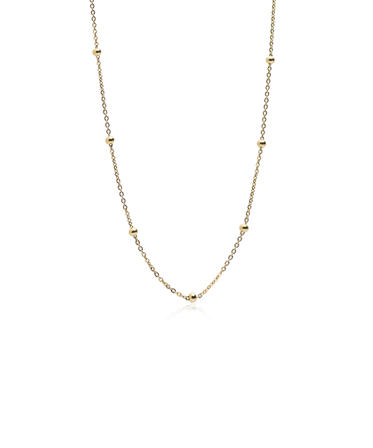 High Quality Stainless (316L) Grand Ball Gold Necklace 40-46cm