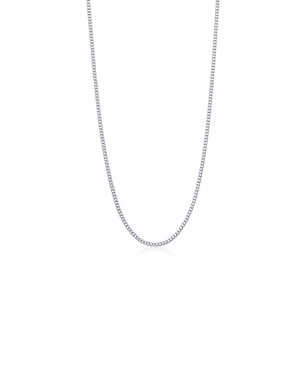 High Quality Stainless (316L) Micro Curb Link Necklace 40-45cm