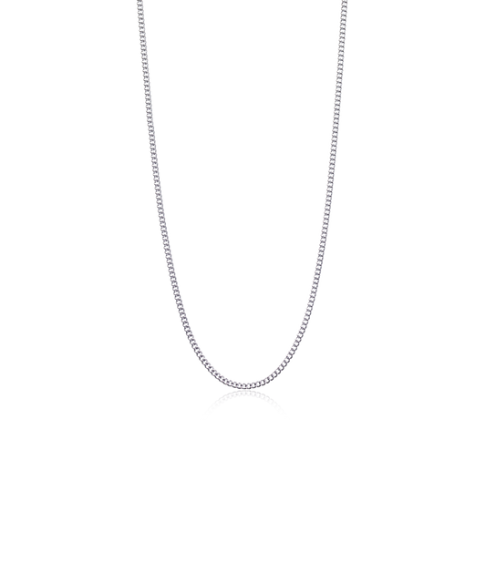 High Quality Stainless (316L) Micro Curb Link Necklace 40-45cm