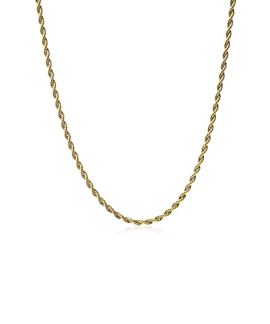 High Quality Stainless (316L) Grand Twist Gold Necklace 48-52cm