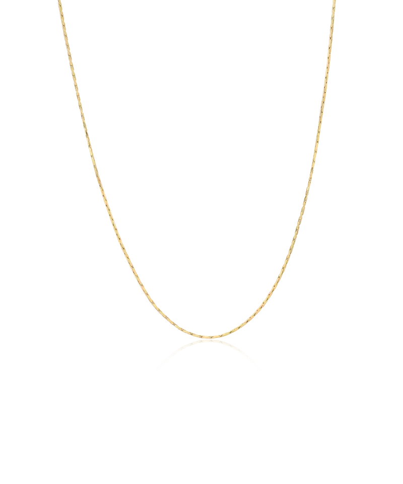 High Quality Stainless (316L) Flat Chain Gold Necklace 40-46cm