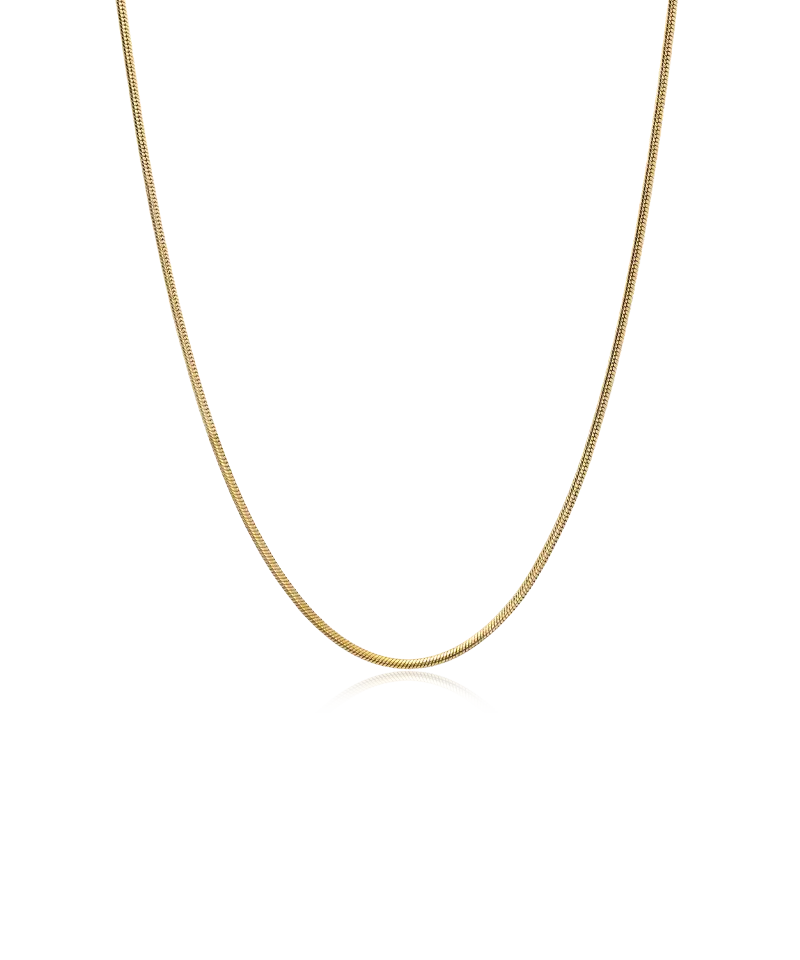 High Quality Stainless (316L) Snake Link Gold Necklace 40-46cm