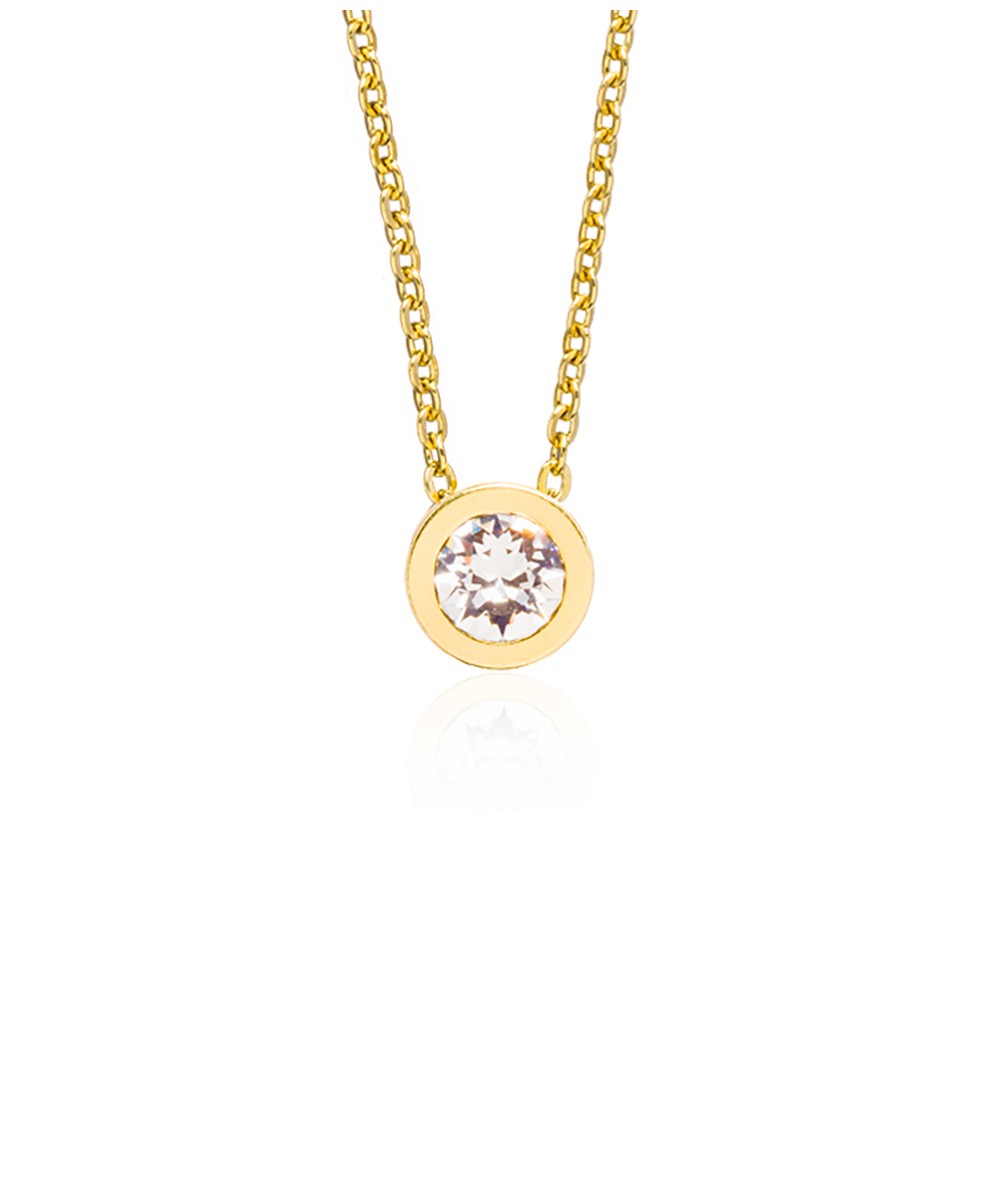 High Quality Stainless (316L) Grand Bezel Gold Necklace 40-45cm