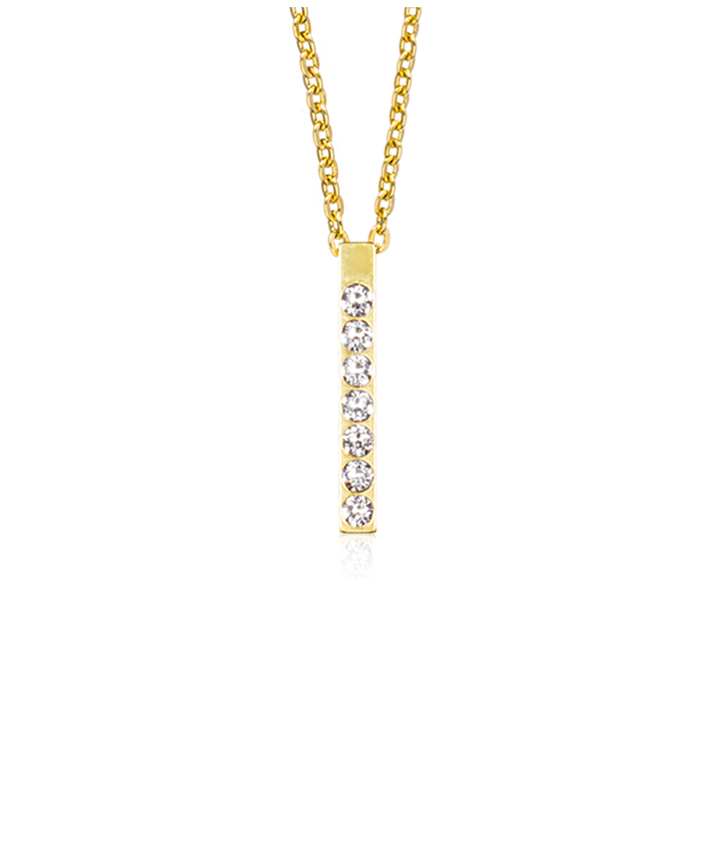 High Quality Stainless (316L) Brilliance Straight Gold Necklace 40-45cm