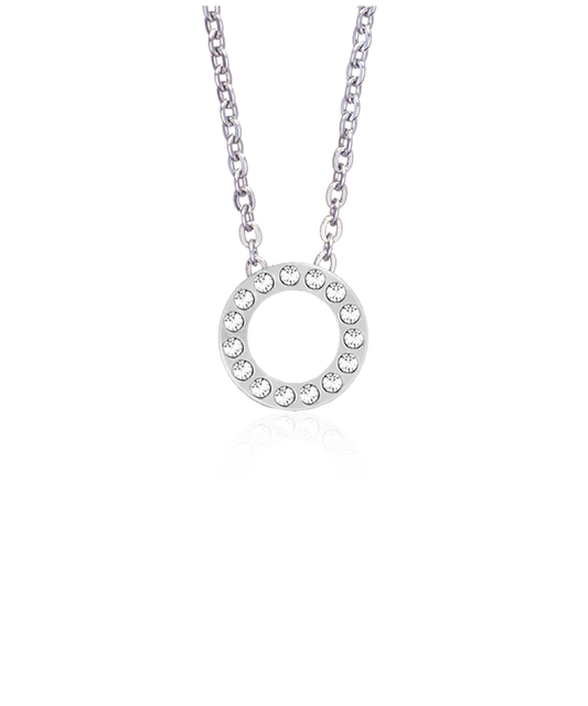 High Quality Stainless (316L) Brilliance Puck Hollow Necklace 40-45cm