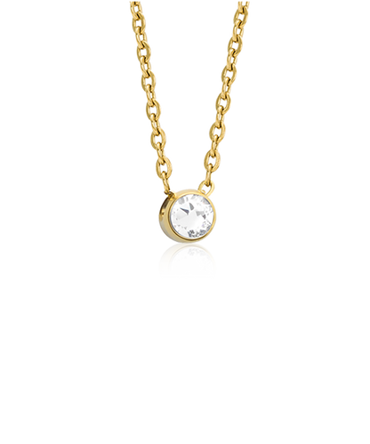 High Quality Stainless (316L) Bezel Gold Necklace 40-45cm