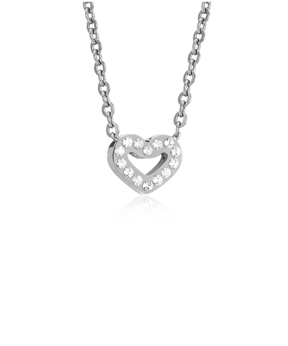 High Quality Stainless (316L) Brilliance Heart Hollow Necklace 40-45cm