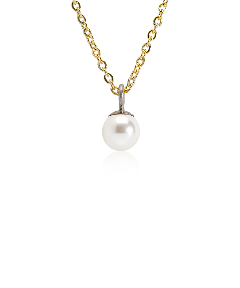 High Quality Stainless (316L) Pearl Gold Necklace 40-45cm