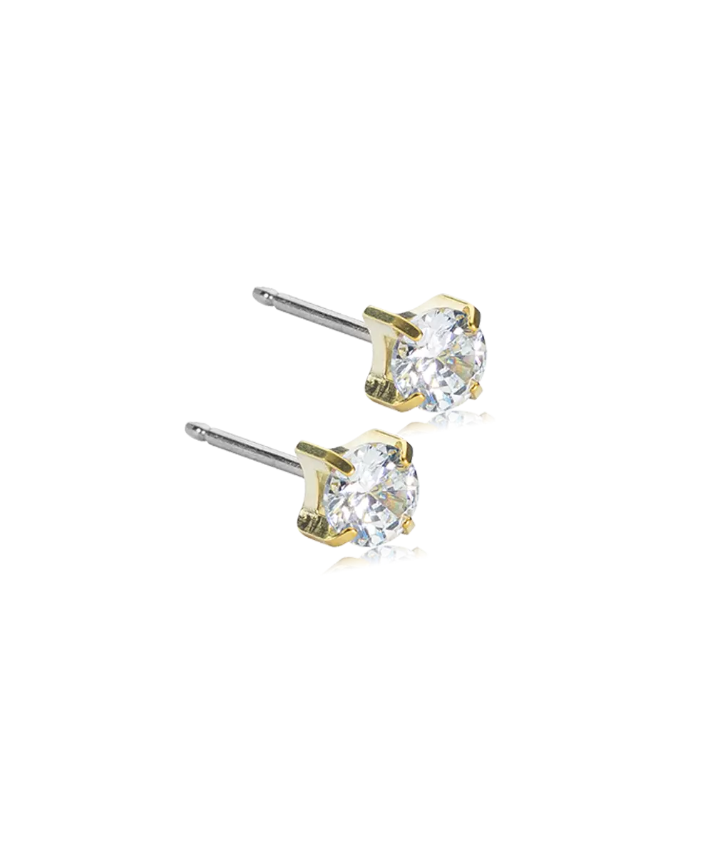 Gold Titanium Tiffany Cubic Zirconia