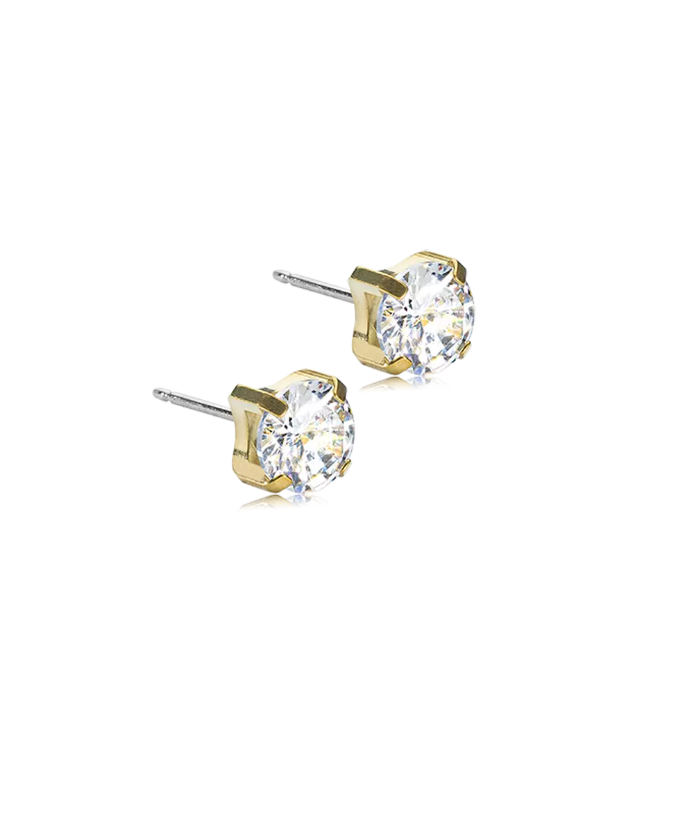 Gold Titanium Tiffany Cubic Zirconia