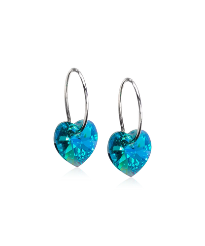 Natural Titanium Heart Turquoise 10mm