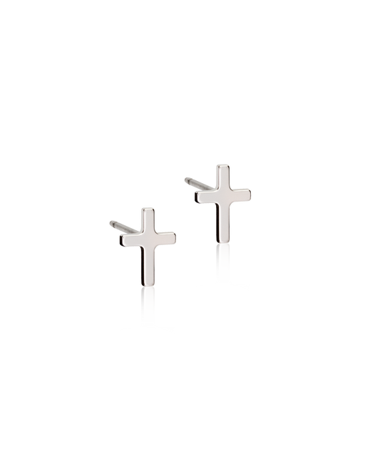 Natural Titanium Cross 8mm (New)