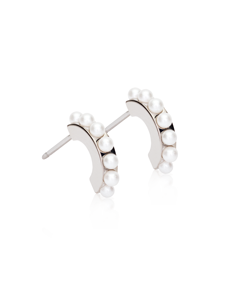 Natural Titanium Curved Pearl 10mm (New)