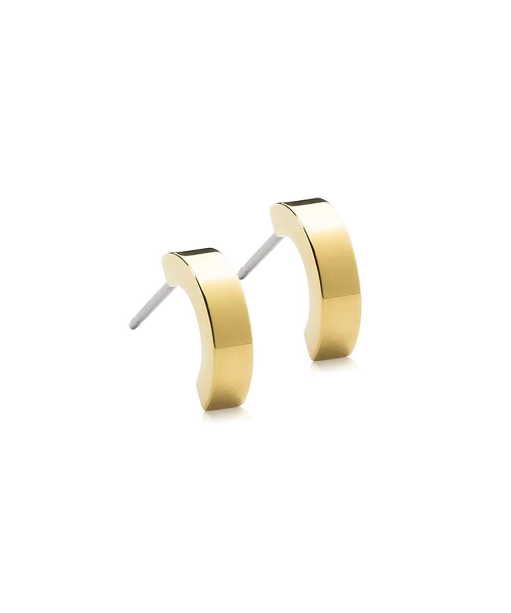 Gold Titanium Curved Plain 10mm (New)